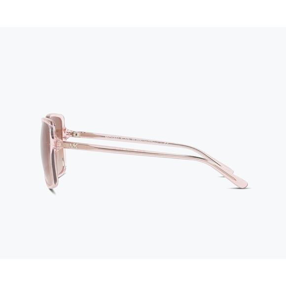 MICHAEL KORS OVERSIZED 56MM SUNGLASSES ISLE OF PALMS TRANSPARENT PINK - Picture 7 of 10
